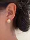 Retro Love Pearl Earrings For Women Zinc Alloy Material With Heart Pattern And Electroplating Process