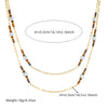 Retro Maillard Geometric Tiger's Eye Stainless Steel Pendant Necklace With Electroplating