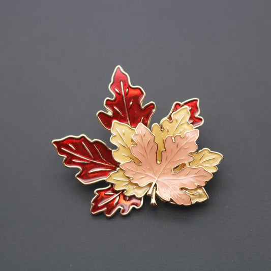 Retro Maple Leaf Alloy Plating Women'S Brooches