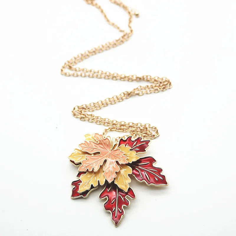 Retro Maple Leaf Alloy Plating Women'S Brooches