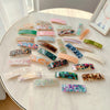 Retro Marble Plaid Acetic Acid Sheets Handmade Hair Clip 1 Piece