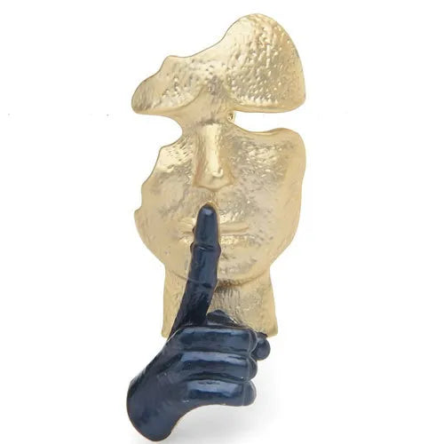 Retro Mask Alloy Stoving Varnish Women'S Brooches