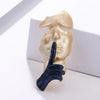 Retro Mask Alloy Stoving Varnish Women'S Brooches