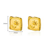 Retro Medieval Stainless Steel Goldplated Geometric Earrings Earclip