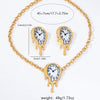 Retro Melting Clock Necklace And Earrings Set Artistic Exaggerated Alloy Jewelry With Electroplated Finish For Women