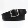 Retro Metal Square Buckle Women's Casual Decorative Belt With Matte Alloy Pin Buckle For Jeans