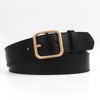 Retro Metal Square Buckle Women's Casual Decorative Belt With Matte Alloy Pin Buckle For Jeans