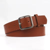 Retro Metal Square Buckle Women's Casual Decorative Belt With Matte Alloy Pin Buckle For Jeans