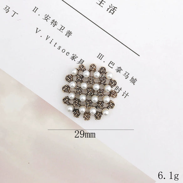 Retro Mobile Phone Case And Shoes Accessories Alloy Electroplating Pearl