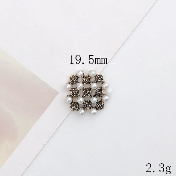 Retro Mobile Phone Case And Shoes Accessories Alloy Electroplating Pearl