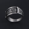 Retro Modern Style Cool Style Plaid 304 Stainless Steel Polishing Men'S Rings