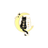 Retro Moon Cat Alloy Inlaid Gold Unisex Brooches