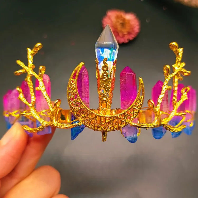 Retro Moon Crown Alloy Crown