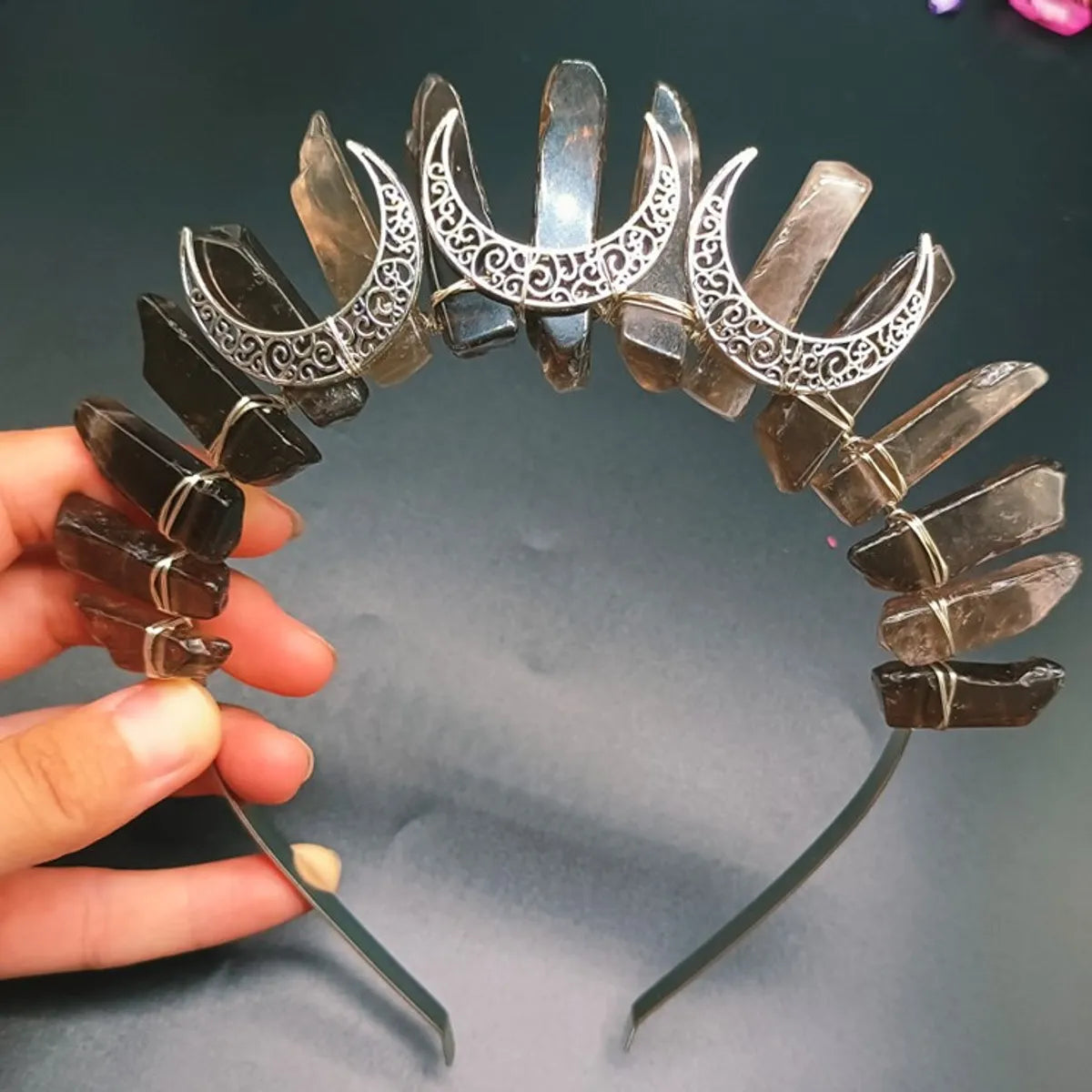 Retro Moon Crown Alloy Hair Band