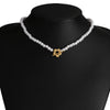 Retro Multi Layer Butterfly Geometric Pearl Diamond Necklace Set For Women Made Of Crystal And Alloy