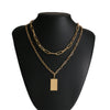 Retro Multi Layer Butterfly Geometric Pearl Diamond Necklace Set For Women Made Of Crystal And Alloy