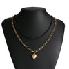 Retro Multi Layer Butterfly Geometric Pearl Diamond Necklace Set For Women Made Of Crystal And Alloy