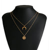 Retro Multi Layer Butterfly Geometric Pearl Diamond Necklace Set For Women Made Of Crystal And Alloy