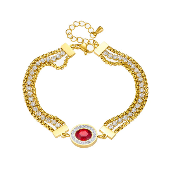 Retro Multi Layer Rhinestone Chain Butterfly Life Tree Eye Bracelet Made Of Titanium Steel With Diamond Inlay For Women