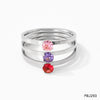 Retro Multi Layer Three Layer Zircon Opening Ring Stainless Steel Jewelry With Electroplating For Women