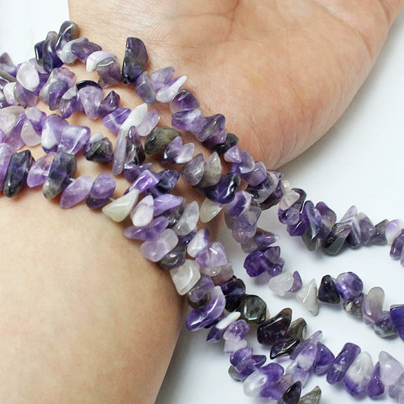 Retro Natural Agate Crystal Gravel Perforated Loose Beads For Handmade Bracelet And Necklace Diy Jewelry Making
