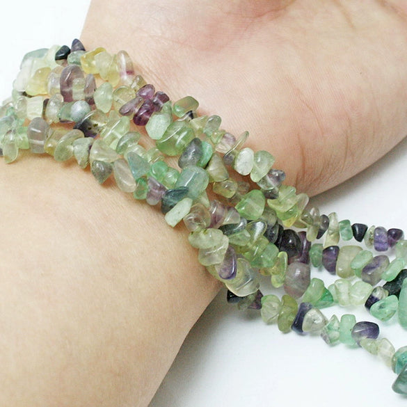 Retro Natural Agate Crystal Gravel Perforated Loose Beads For Handmade Bracelet And Necklace Diy Jewelry Making