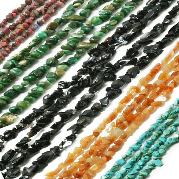 Retro Natural Agate Crystal Gravel Perforated Loose Beads For Handmade Bracelet And Necklace Diy Jewelry Making