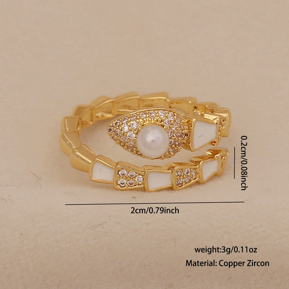 Retro Natural Stone Geometric Ring For Women Copper With Dripping Oil Processing