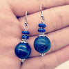 Retro Natural Stone Women's Obsidian Earrings Geometric Style