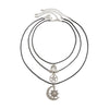 Retro Necklace Alloy Pendant With Blue Eyes Irregular Stone And Star Moon Geometric Heart Shape Electroplated Cross Chain For Women
