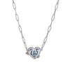 Retro Necklace Copper Heart Shape One Arrow Through The Heart Pattern Paper Clip Chain Electroplating