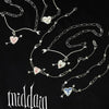 Retro Necklace Copper Heart Shape One Arrow Through The Heart Pattern Paper Clip Chain Electroplating