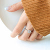 Retro Niche Design Square Zircon Brass Open Ring With Electroplating