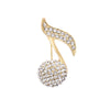 Retro Notes Alloy Inlay Rhinestones Women'S Brooches