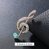 Retro Notes Alloy Inlay Rhinestones Women'S Brooches