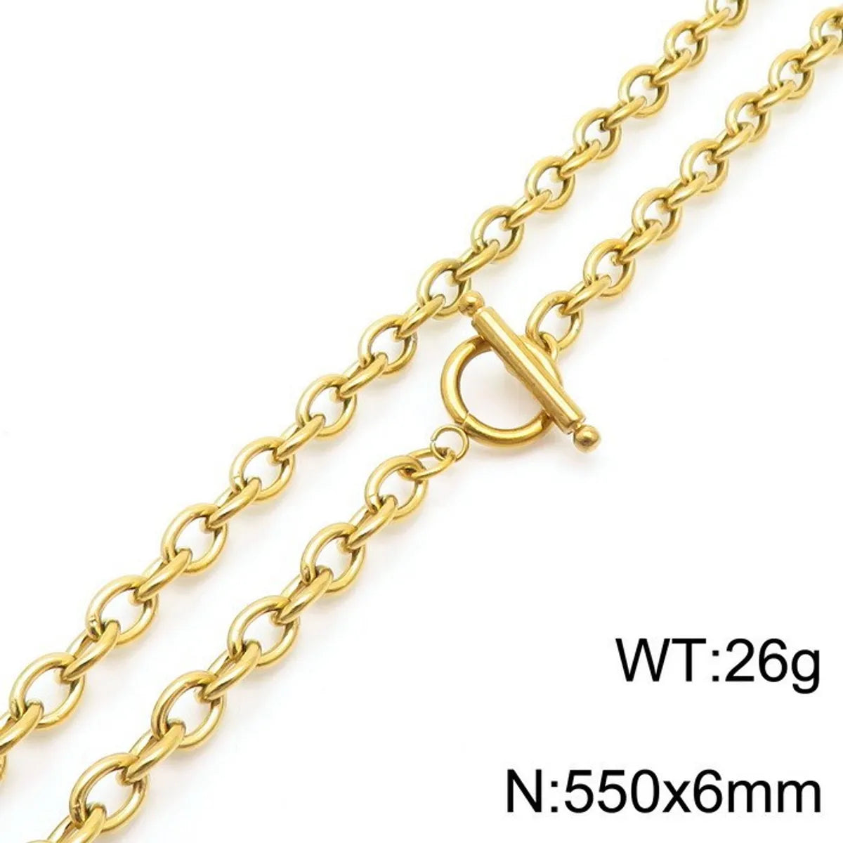 Titanium Steel 18K Gold Plated Fashion Plating Geometric Necklace