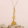 Retro Ocean Style Stainless Steel Plated Necklace Pendant With Personality Tassel And Geometric Scallop Electroplated For Women
