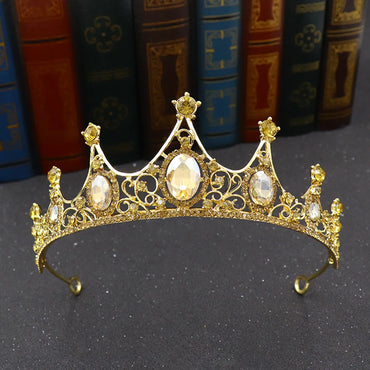 Retro Oval Alloy Inlay Rhinestones Crown