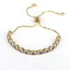 Retro Oval Copper Gold Plated Zircon Bracelets In Bulk