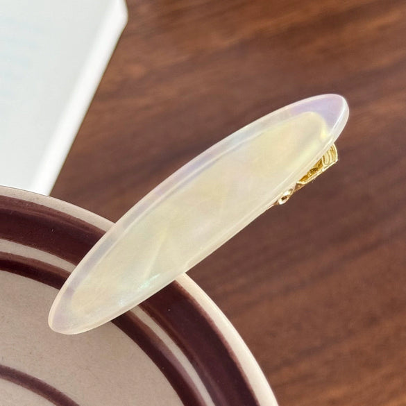 Retro Oval Duckbill Hairpin Side Clip For Women Acetic Acid Handmade Hair Accessories