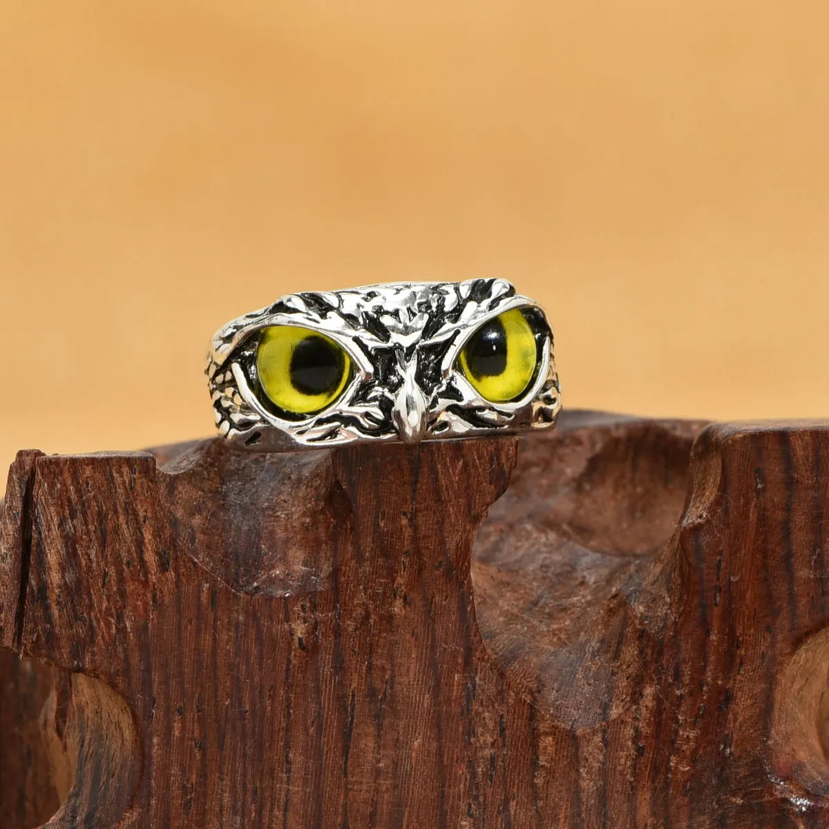 Retro Owl Alloy Plating Unisex Rings 1 Piece