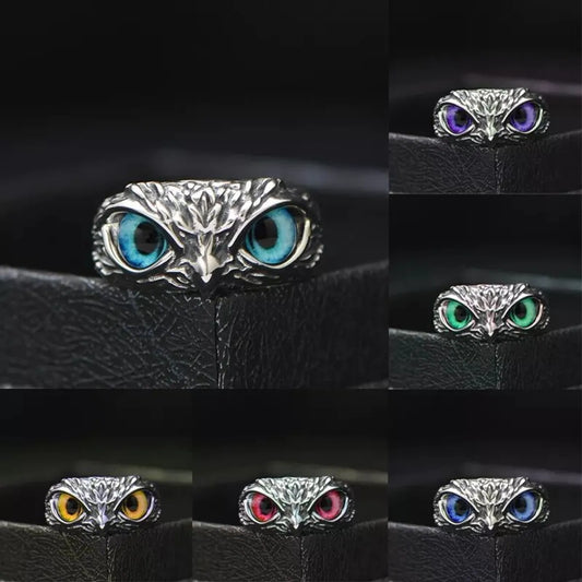 Retro Owl Alloy Plating Unisex Rings 1 Piece