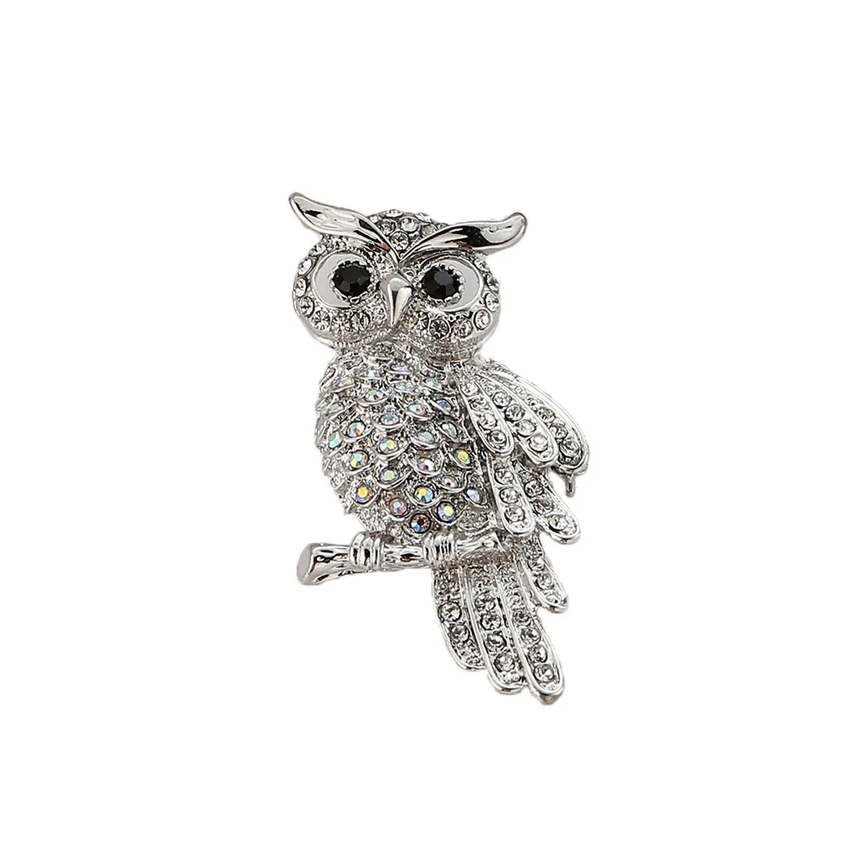 Retro Owl Alloy Plating Zircon Women'S Brooches