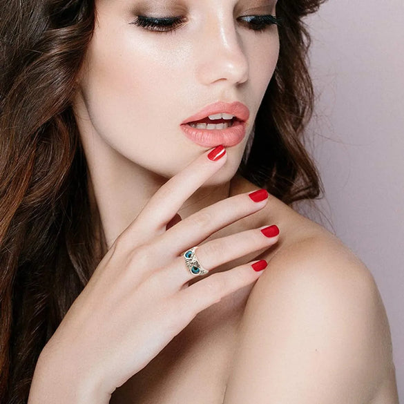 Retro Owl Metal Plating Unisex Open Ring