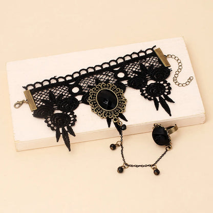 Retro Palace Gothic Lolita Bracelet New Accessories Dark Lace Bracelet