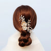 Retro Palace Style Bridal Hair Comb With Pearl Flower Design Elegant Handmade Woven Wedding Headwear Accessory For Women