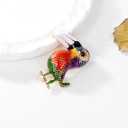 Retro Parrot Alloy Women'S Brooches