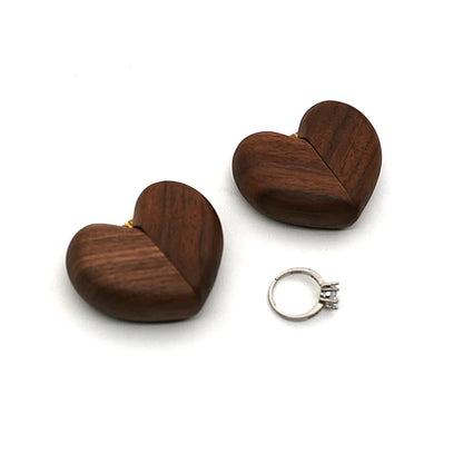 Retro Pastoral Heart Shape Wood Wholesale Jewelry Boxes