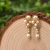 Retro Pearl Earrings 925 Silver Needle With Geometric Animal Zodiac Patterns For Girls