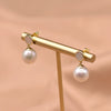 Retro Pearl Earrings 925 Silver Needle With Geometric Animal Zodiac Patterns For Girls